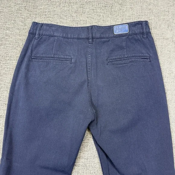 Mugsy Jeans Pants Morgans Mens 31x34 Navy Blue Straight Stretch Chinos K4PNNV - Picture 4 of 11